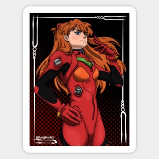 Asuka Glaring Sticker